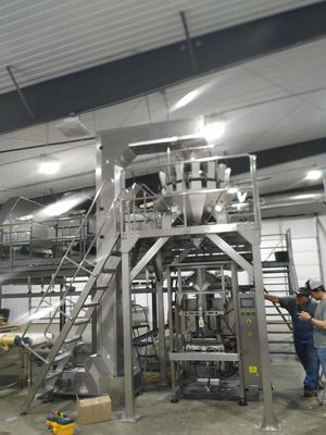 Popcorn Potato Chips Nuts Packing Machine With Nitrogen