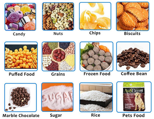Popcorn Potato Chips Nuts Packing Machine With Nitrogen
