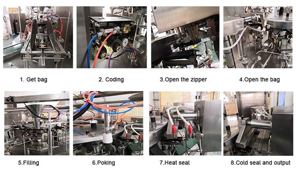 Premade Bag Rotary Multihead Weigher Packing Machine